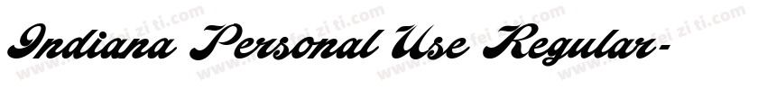 Indiana Personal Use Regular字体转换